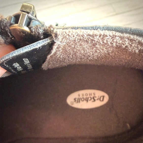 Dr Scholls Bianca Black Wedge Ankle Boots Side Zip Women US 6M - Picture 3 of 5